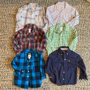Lot of 2t boys long sleeve button down shirts